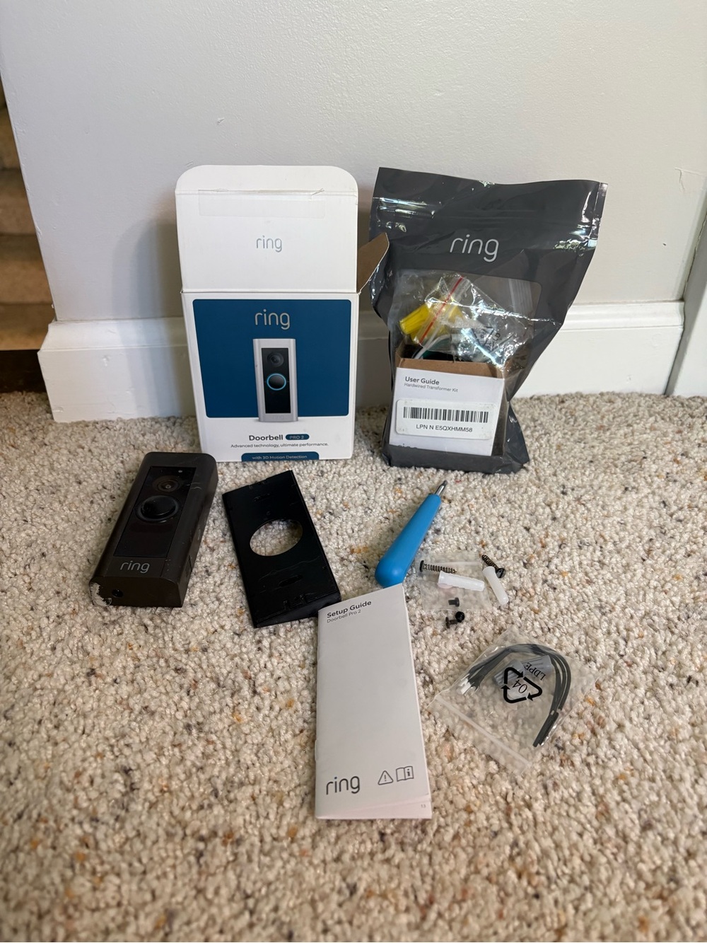 Refurbished black Ring Wired Doorbell Pro (2021 model)